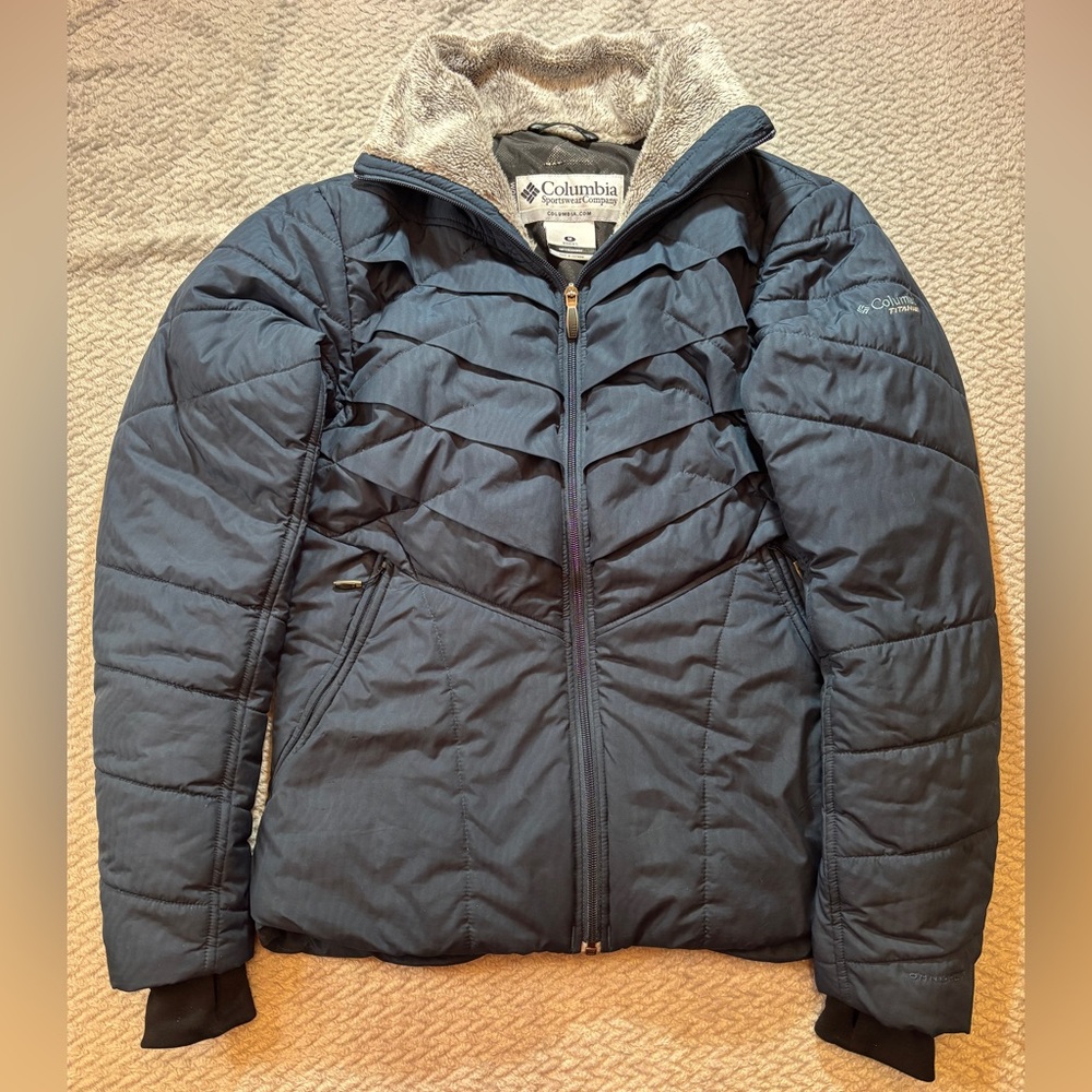 Women’s Columbia Navy Blue Interchange Omni-Heat Jacket Size Medium
